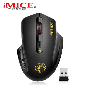 IMICE MOUSE SEM FIO ERGONÔMICO MOUSE SEM FIO 4 BOTÕES 2000DPI 2.4G ÓTICO USB ERGONÔMICO PARA LAPTOP PC COMPUTADOR