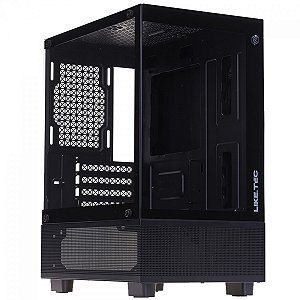 GABINETE GAMER LIKETEC OPERA DARK MID TOWER VIDRO TEMPERADO M-ATX BLACK SEM FONTE SEM FAN LC-CB-OPERA-2086