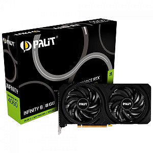 PLACA DE VÍDEO PALIT NVIDIA GEFORCE RTX 4060 INFINITY 2 8GB GDDR6 DLSS RAY TRACING