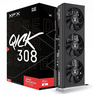 PLACA DE VÍDEO XFX RX 7600 AMD RADEON 8GB GDDR6 128 BITS SPEEDSTER 3X FAN