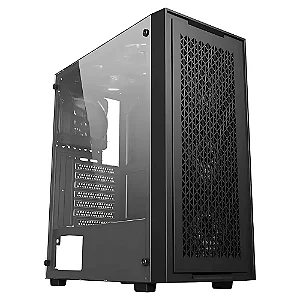GABINETE GAMER BLUECASE X-FRAME BG-050B PRETO LATERAL DE VIDRO