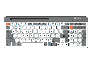 TECLADO SEM FIO BRANCO HREBOS PREMIUM BLUETOOTH RECARREGÁVEL IF-259