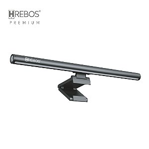 LUMINÁRIA LIGHT BAR PARA MONITOR HREBOS PREMIUM COM LUZ BRANCA IF-211 PRETO