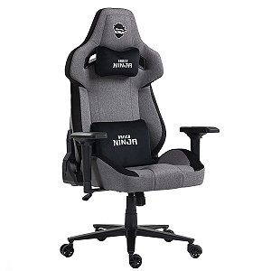 CADEIRA GAMER NINJA SMOKE PRO RECLINÁVEL TECIDO 4D CINZA E PRETO CGN-SMOKE-PRO
