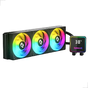 WATER COOLER 360MM REDRAGON CCW-3017 PRETO LED ARGB COM DISPLAY DE TEMPERATURA