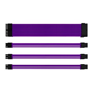 CABOS EXTENSORES SLEEVED P/ FONTE ROXO 4 PEÇAS MANCER MR110