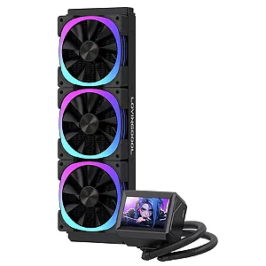 WATER COOLER 360MM AITEK DELTA CW360LCD COM DISPLAY E LED ARG PRETO