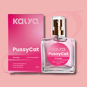 PUSSYCAT - PERFUME ÍNTIMO COM AROMA E SABOR DE MORANGO - KALYA