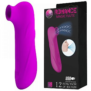 VIBRADOR FEMININO COM 12 MODOS DE SUCÇÃO ROMANCE MAGIC FLUTE