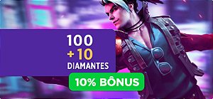 Free Fire - 100 Diamantes + 10% de Bônus - Código Digital