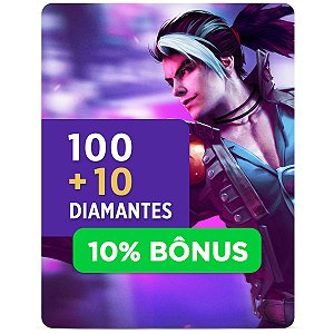 100 Free Fire Diamantes + Bônus - Código Digital - Playce - Games