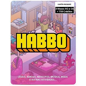 Habbo Hotel 3 Meses HC e CA + 110 Créditos - Código Digital