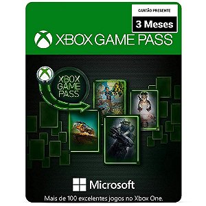 XBOX Game Pass para Console por 3 Meses - Código Digital - PT 1 UN