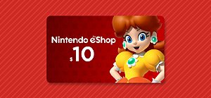 Cartão Nintendo Eshop Crédito Switch $10 Dólares Código Digital