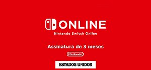 Nintendo Switch Online 3 Meses USA - Código Digital