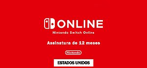 Nintendo Switch Online 12 Meses USA - Código Digital