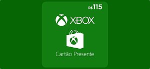 Cartão Presente Xbox 115 Reais Brasil - Código Digital