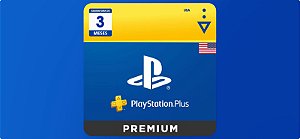 Playstation Plus Premium 3 Meses Assinatura USA - Código Digital