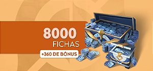 Honor of Kings - 8000 Fichas + 360 de Bônus
