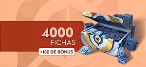 Honor of Kings - 4000 Fichas + 180 de Bônus
