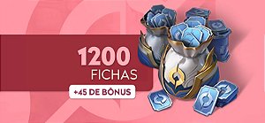 Honor of Kings - 1200 Fichas + 45 de Bônus