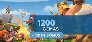Clash of Clans - 1200 Gemas + 120 Bônus