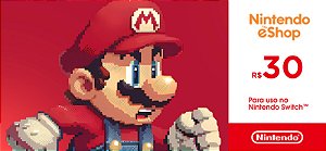 Gift Card Nintendo Eshop Brasil 30 Reais - Código Digital