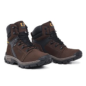 Bota Coturno Masculino com C.A 48.067 Edge Café Couro