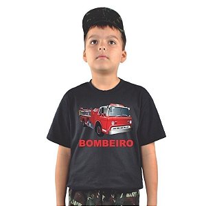 Camiseta Infantil Estampada Bombeiro - Elite