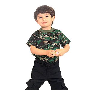 Camiseta Infantil  | Camuflado Digital Marpat - Bravo