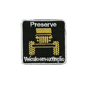 Patch Bordado com Fecho de Contato - Veículo em Extinção Yellow