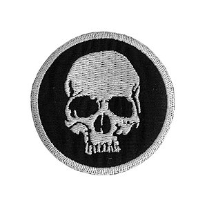 Patch Bordado com Fecho de Contato - Caveira