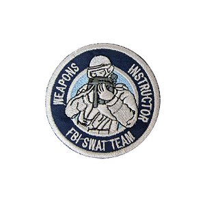 Patch Bordado com Fecho de Contato - FBI S.W.A.T TEAM