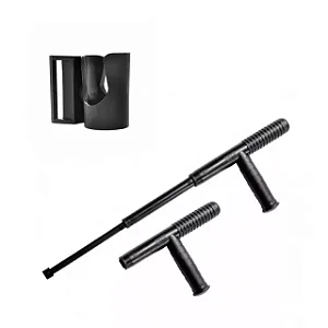 Tonfa Retrátil em Polímero + Porta Tonfa Fixo em Polímero | Preto - Bélica