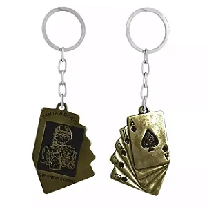 Chaveiro Metal Tenta a Sorte - Dourado