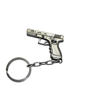 Chaveiro Pistola Glock - Cromado