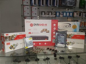KIT CFTV ÍPEGA COMPLETO C/ DVR 5 MP