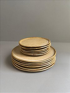 Jogo de Pratos Principal e Sobremesa Redondo Borda Lisa 6 Pessoas