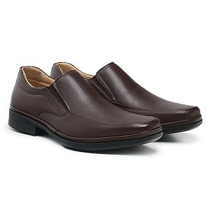 Sapato Social Masculino De Couro Legítimo Paris - 44501 Dark Brown