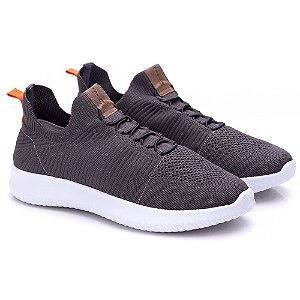 Tênis de Malha Sneaker Masculino Comfort - 400 Grafite