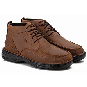 Bota Masculina De Couro Legitimo Comfort - 8004 Castor