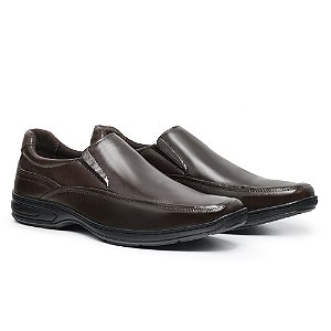 Sapato Masculino de Couro Legítimo Comfort Shoes - 4024 Café