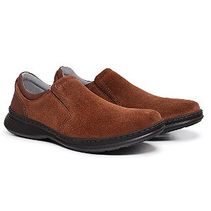 Sapato Masculino de Couro Legítimo Comfort Shoes - 6040 Ferrugem