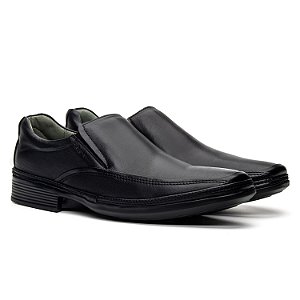 Sapato Social Masculino De Couro Legitimo Air Tech - 45901 Preto