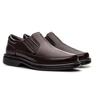Sapato Masculino De Couro Legítimo Comfort Plus - CS29 Café