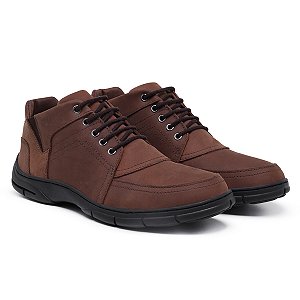 Bota Masculina de Couro Legítimo Comfort Shoes - 1405 Chocolate