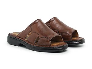 Sandália masculina em couro legítimo havana Clearance