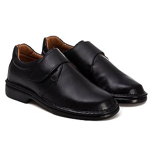 Sapato Masculino Em Couro Legítimo Comfort - 2003 Preto