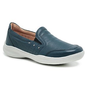 Tênis Feminino De Couro Legítimo Camélia Comfort - 10002 Marinho