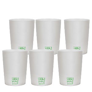 Kit 6 Copos Reutilizável 320ml - Personalizado Green Cups® Cana de Açúcar